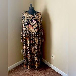 H&M maxi dress in gold and black